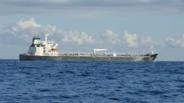 Tanker boat (friendly and gave weather forecast)