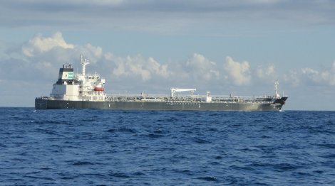 Tanker boat (friendly and gave weather forecast)